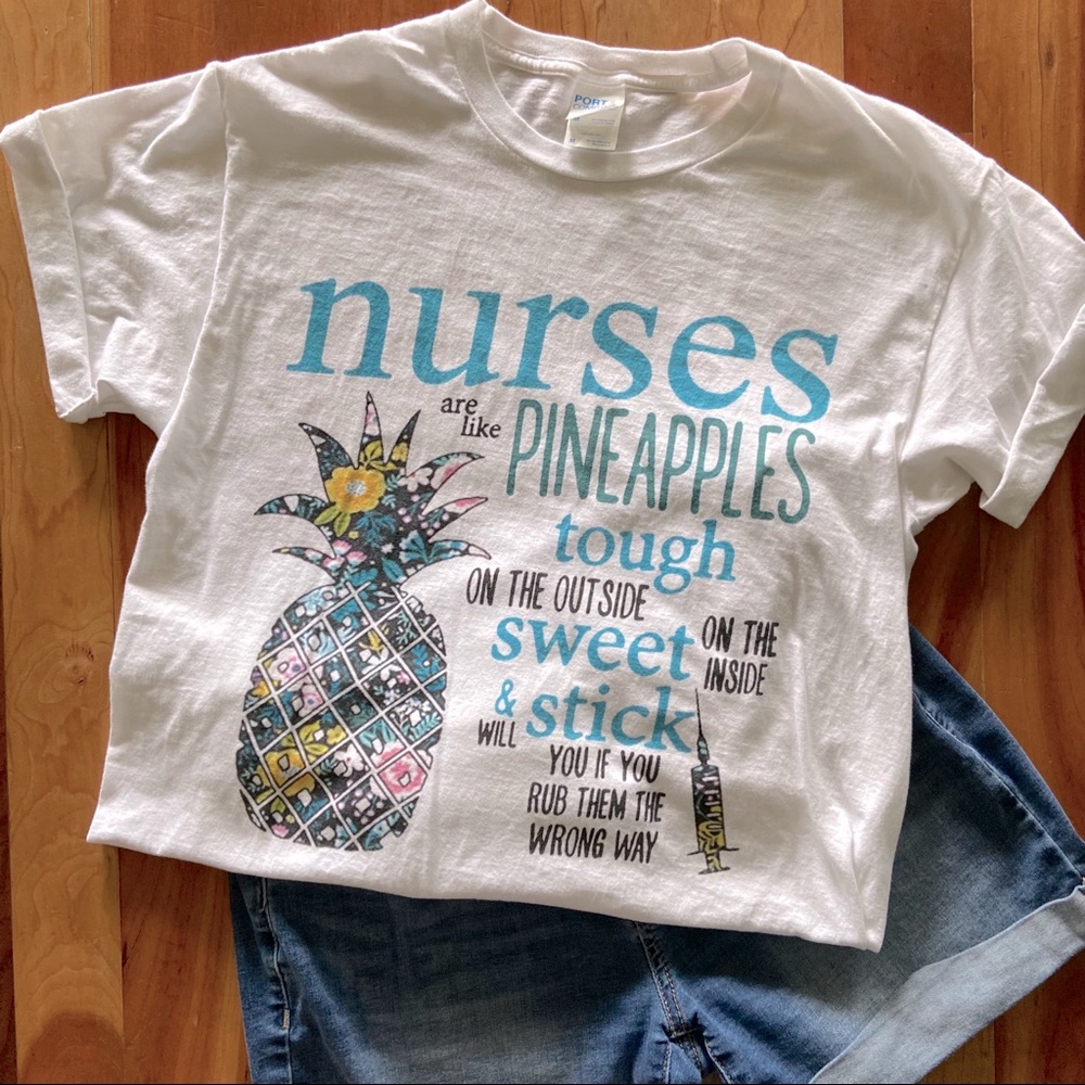 Women’s T-Shirt Nurses & Shot/Needle Pineapple